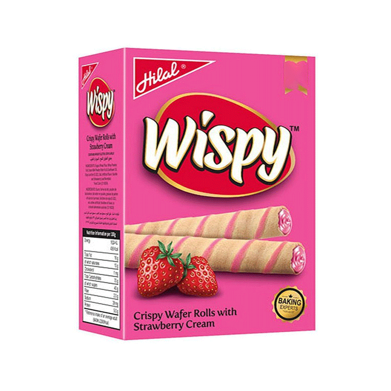 HILAL WISPY WAFERS STICK STRAWBERRY 24`S